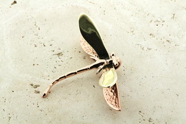 Vintage Copper & Brass Dragonfly Brooch Pendant - Elegant Jewelry for Women, Handmade Dragonfly Pin & Necklace - Perfect for Weddings, Parties & Gift Giving