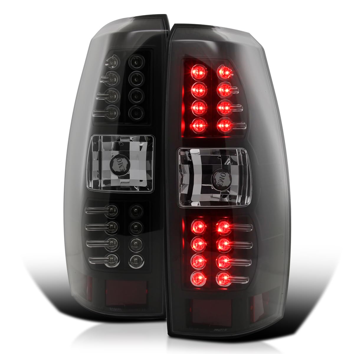 Spec-D Tuning Black Housing Clear Lens LED Tail Lights for 2007-2012 Chevy Avalanche - Left & Right Pair Assembly - Enhanced Visibility & Style for Night Driving & Custom Car Upgrades