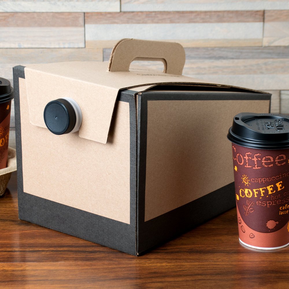 LBP 6999 160 oz (5 Liter) Large Coffee Take Out Containers - 5 Pack Bulk Disposable Hot Drink Cups for Restaurants, Cafes & Catering - Perfect for Iced Coffee, Tea & Cold Beverages To-Go