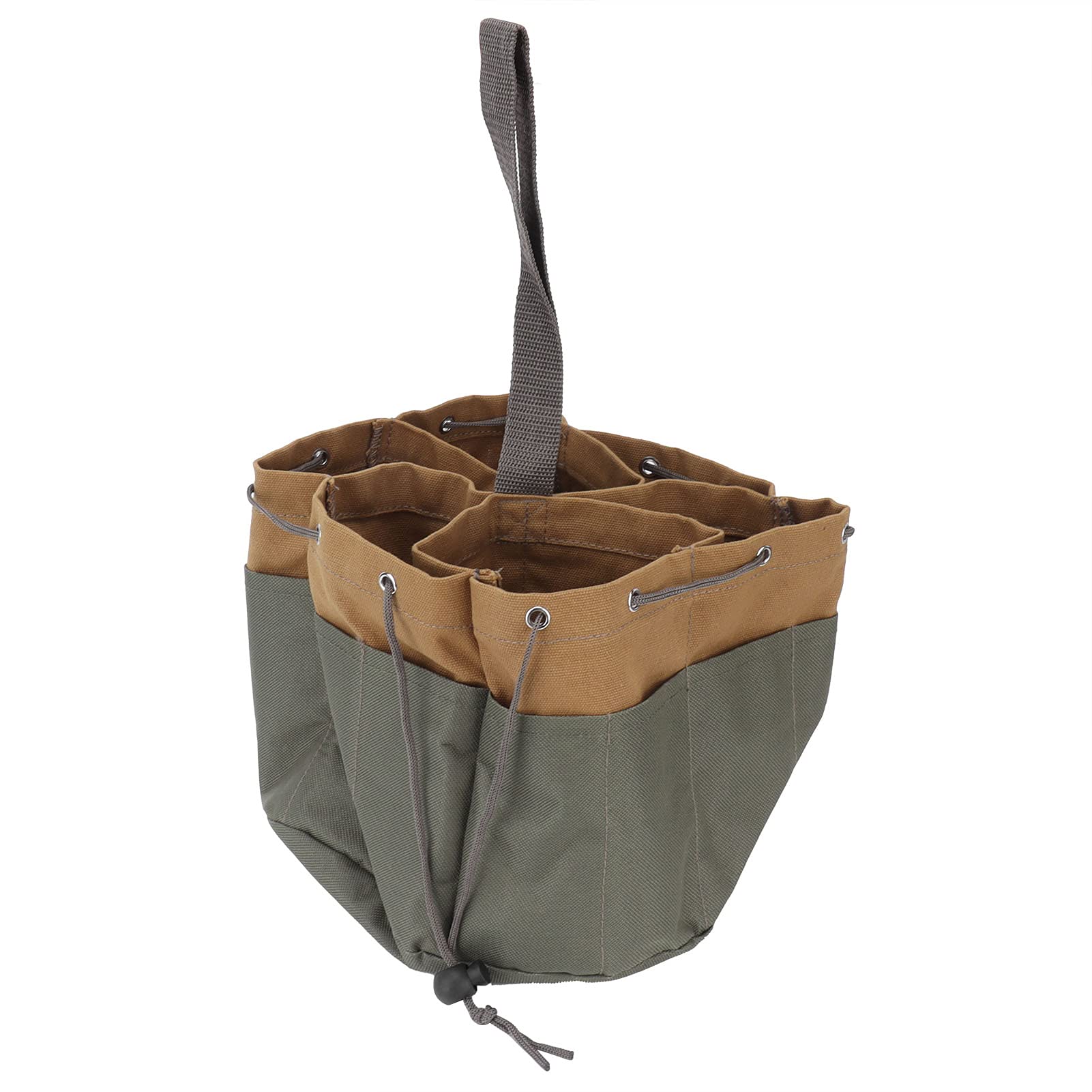 Xirfuni Lightweight Durable Tool Bag Organizer with Drawstring - Perfect for Electricians, Gardening & Maintenance Work (Yellow + Green) | Portable Storage for Tools & Accessories On-The-Go