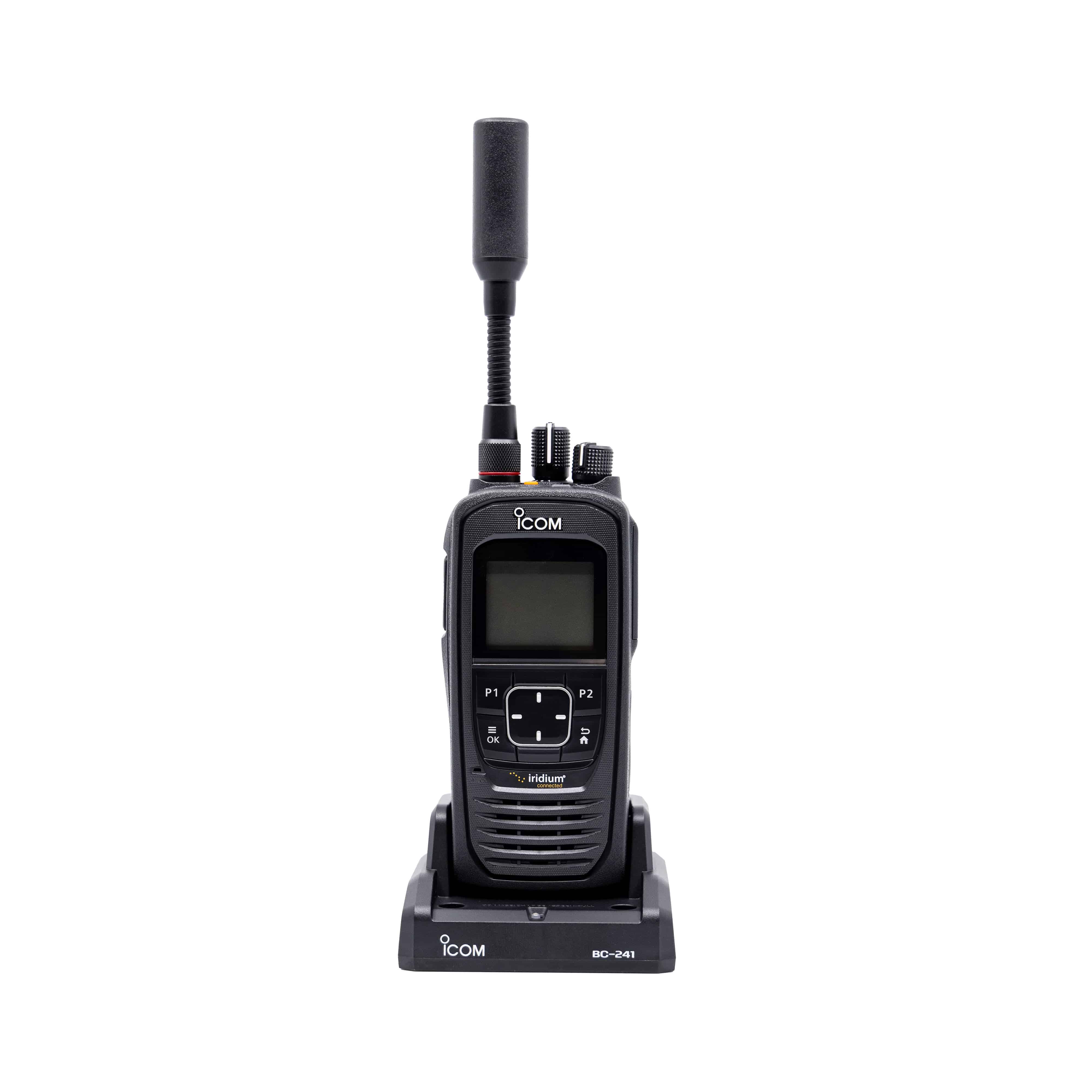 Icom SAT100 Handheld VHF Marine Radio - Waterproof Two-Way Walkie Talkie for Boating, Fishing & Emergency Communication