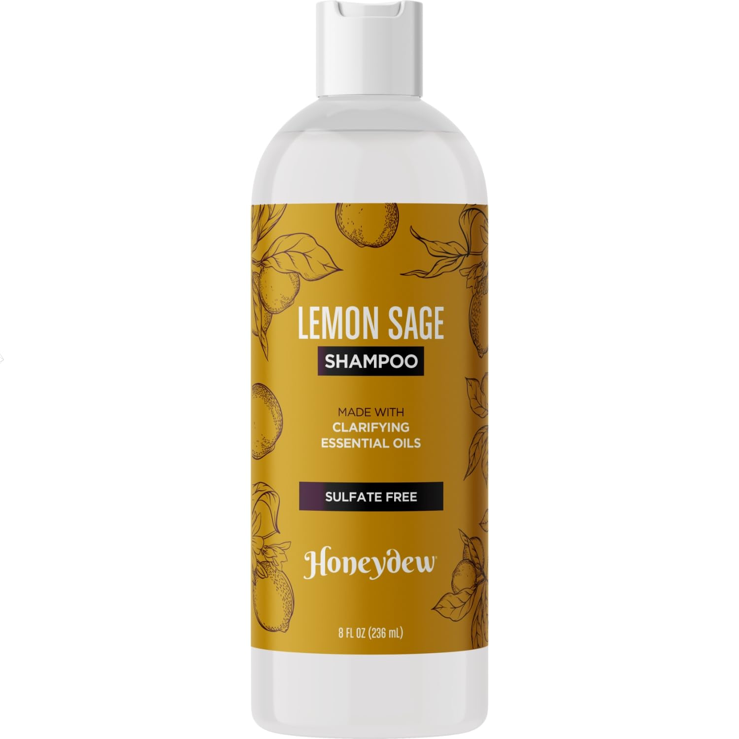 Lemon Sage Clarifying Shampoo for Oily Hair - Sulfate Free Deep Cleansing Shampoo with Keratin & Tea Tree Oil for Scalp Care - Rosemary Shampoo for Men & Women | Perfect for Daily Use & Removing Product Buildup