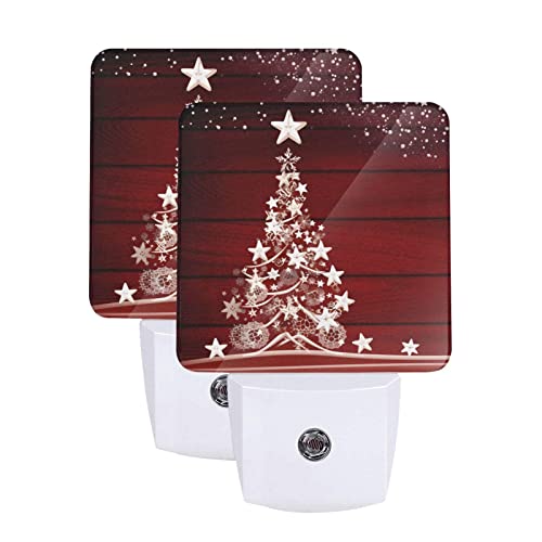 Snowflake Pine Red Christmas Tree
