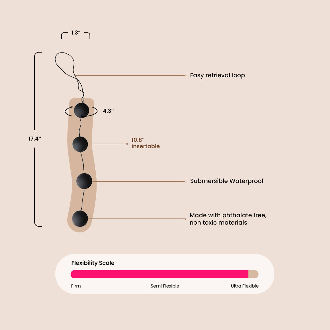 Anal Fantasy Deluxe Weighted Vibrating Kegel Balls - Strengthen Pelvic Floor Muscles for Enhanced Pleasure & Bladder Control | Perfect for Intimate Wellness & Sensual Play