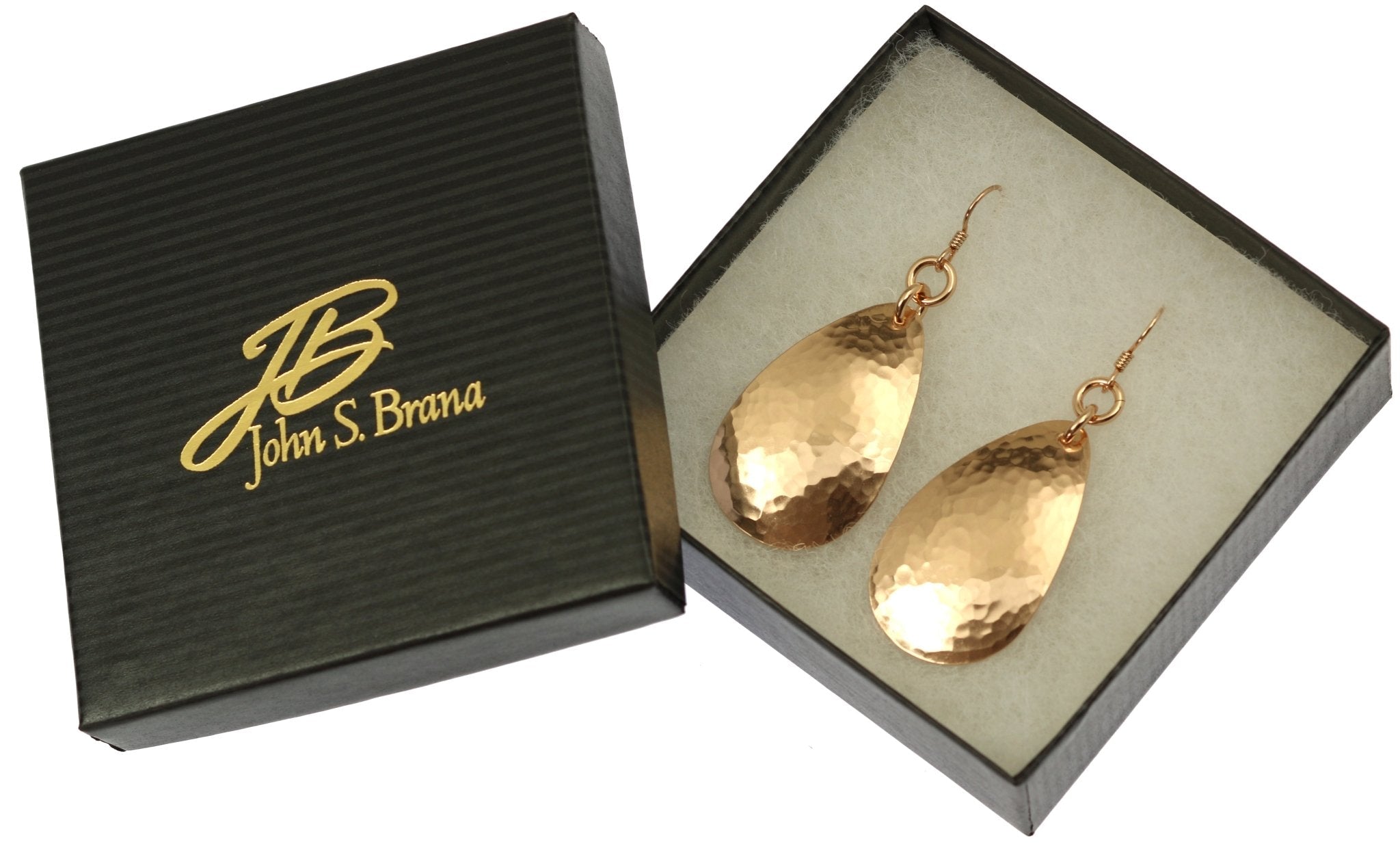 Handmade Large Hammered Bronze Teardrop Earrings for Women - Boho Chic Dangle Jewelry - Perfect for Weddings, Parties & Everyday Wear