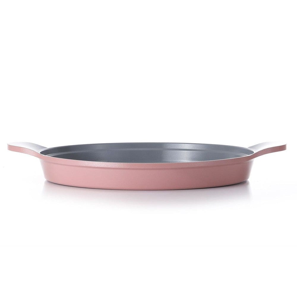 Neoflam Retro Nonstick Grill Pan 26cm Round Pink Demer - Perfect for Grilling Steaks, Burgers & Vegetables at Home