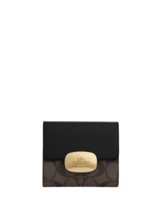 Coach Eliza Small Wallet in Signature Canvas - Stylish & Compact Women's Wallet for Everyday Use, Travel & Gifting