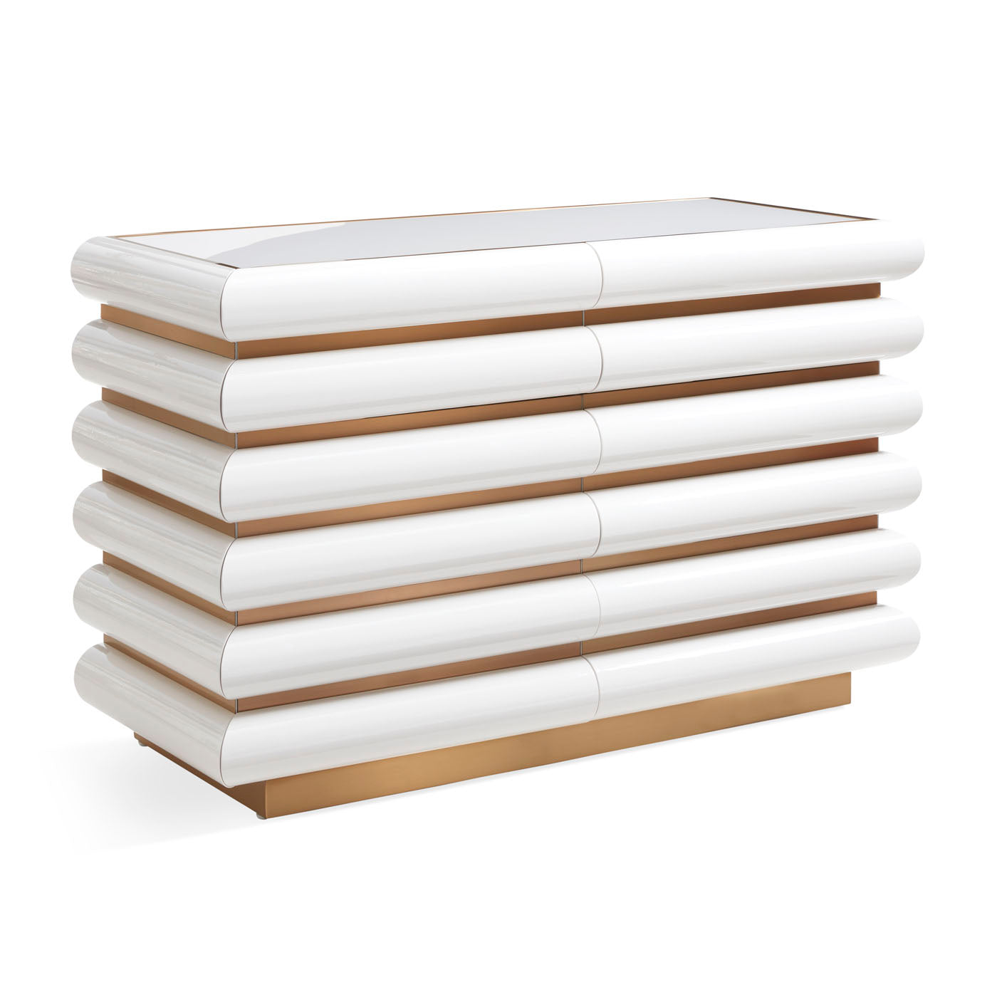 Kiki 52 Inch 6-Drawer Dresser - Modern Wooden Chest of Drawers for Bedroom, Living Room & Nursery Storage Organization