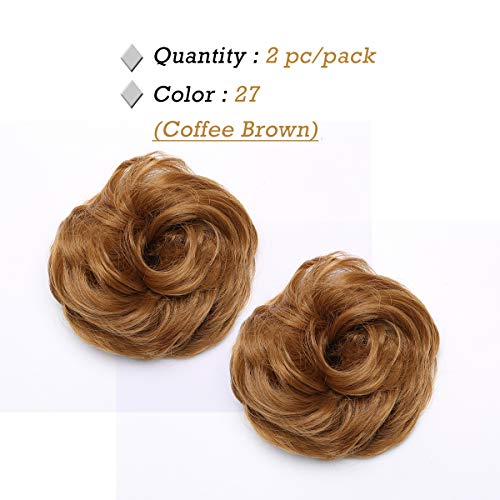 Messy Bun Hair Extension for Curly Hair - Clip-in Updo Hairpiece for Women | Perfect for Weddings, Parties & Everyday Styling