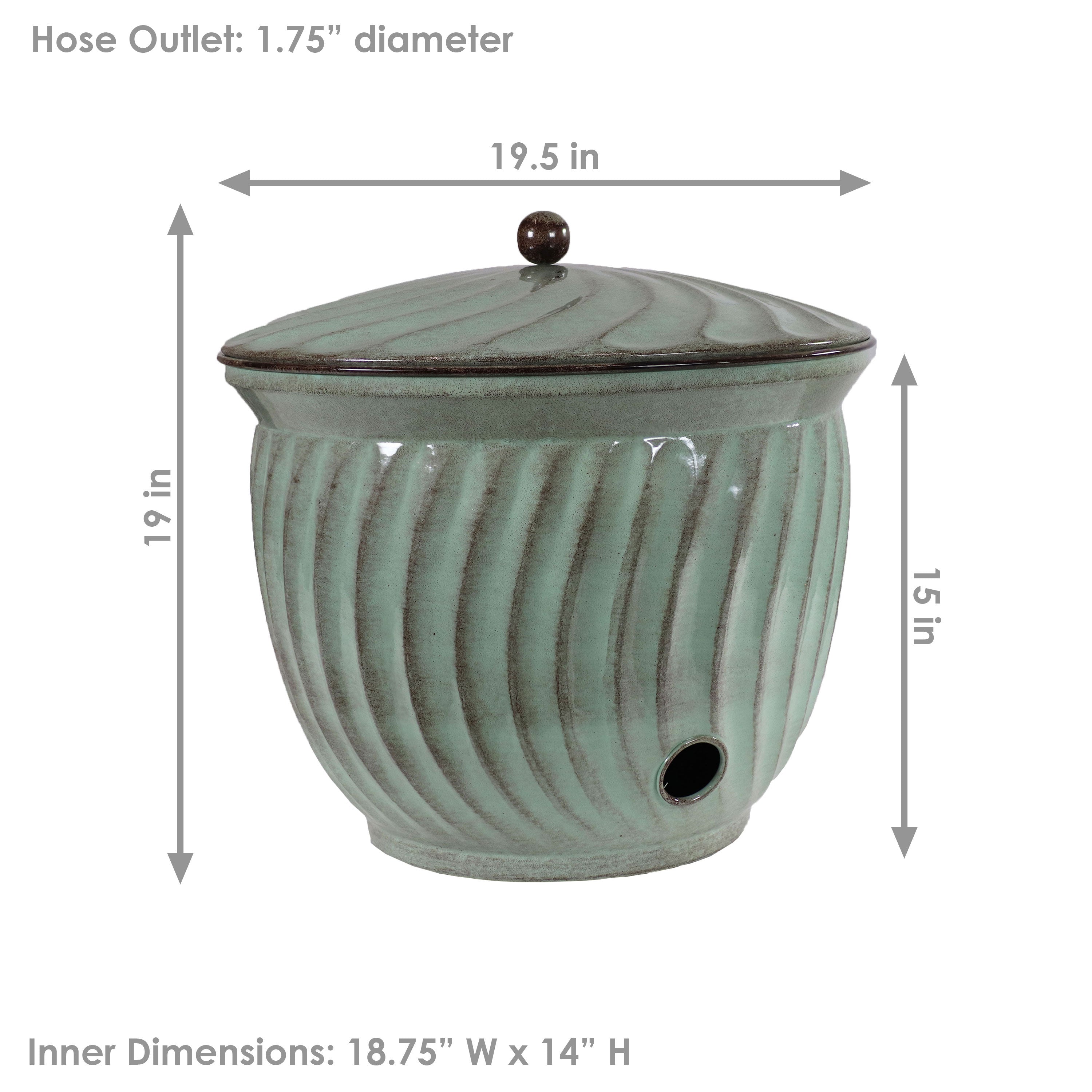 Sturdy Metal Garden Hose Holder with Lid - Durable Outdoor Storage for Hoses, Perfect for Patio, Yard & Garden Organization