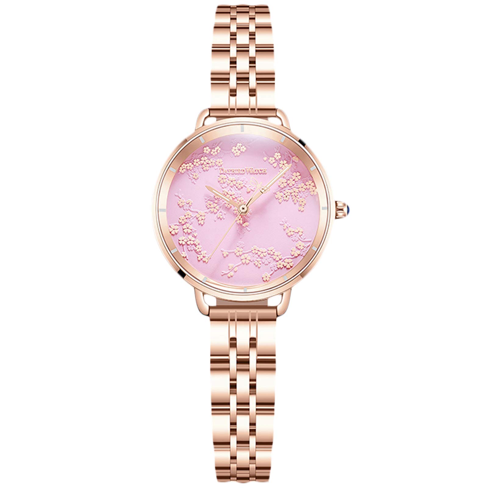 RORIOS Women's Rose Gold Stainless Steel Analog Quartz Watch - Waterproof Luminous Dress Watch for Women & Girls | Perfect for Office, Party & Everyday Wear