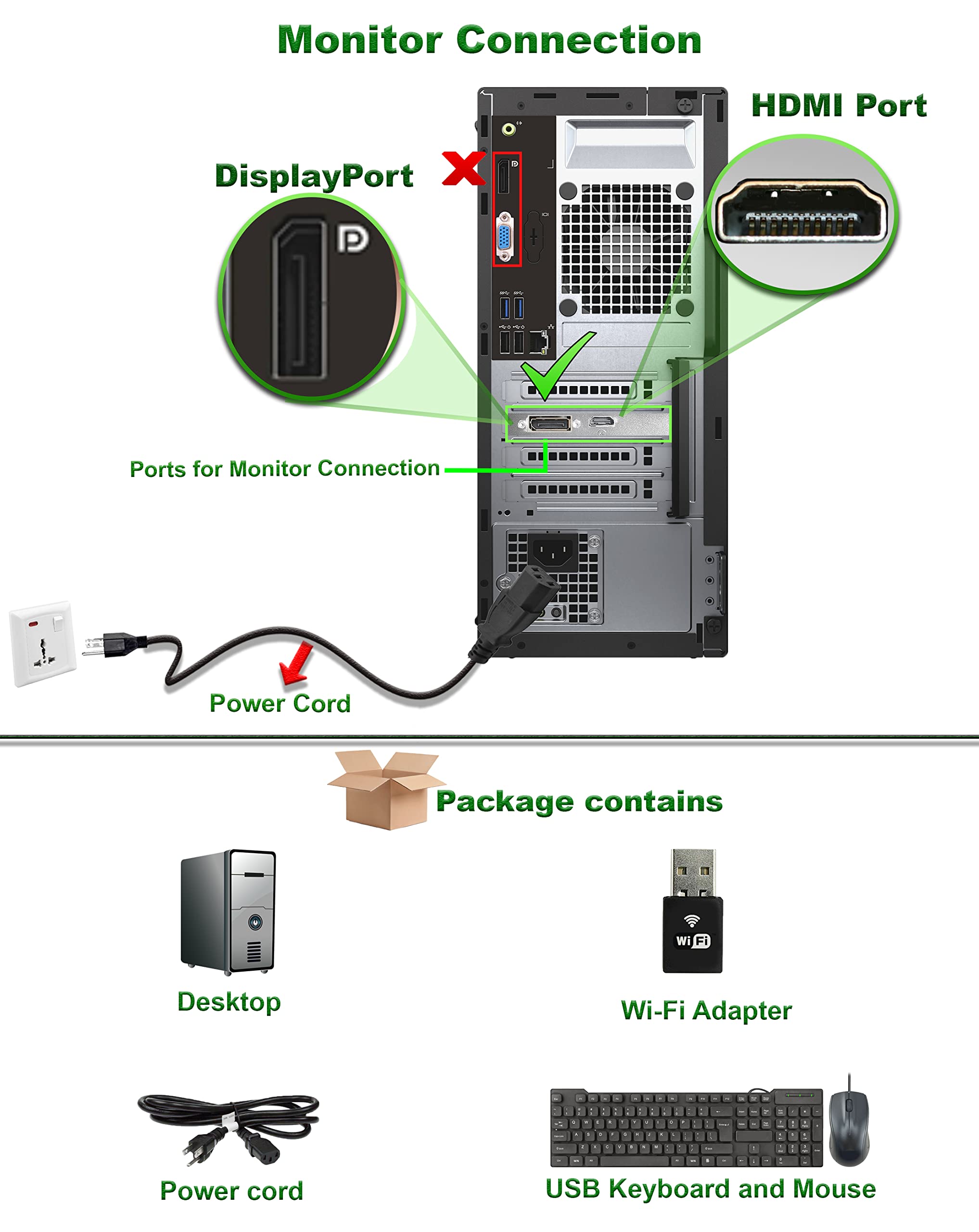 Refurbished Dell OptiPlex 7040 Tower Desktop PC - Intel Core i5-6500 3.2GHz, 8GB RAM, 128GB SSD + 500GB HDD, AMD Radeon RX-550 4GB Graphics, WiFi, Windows 10 | Ideal for Home Office, Business Workstations & Gaming Setups