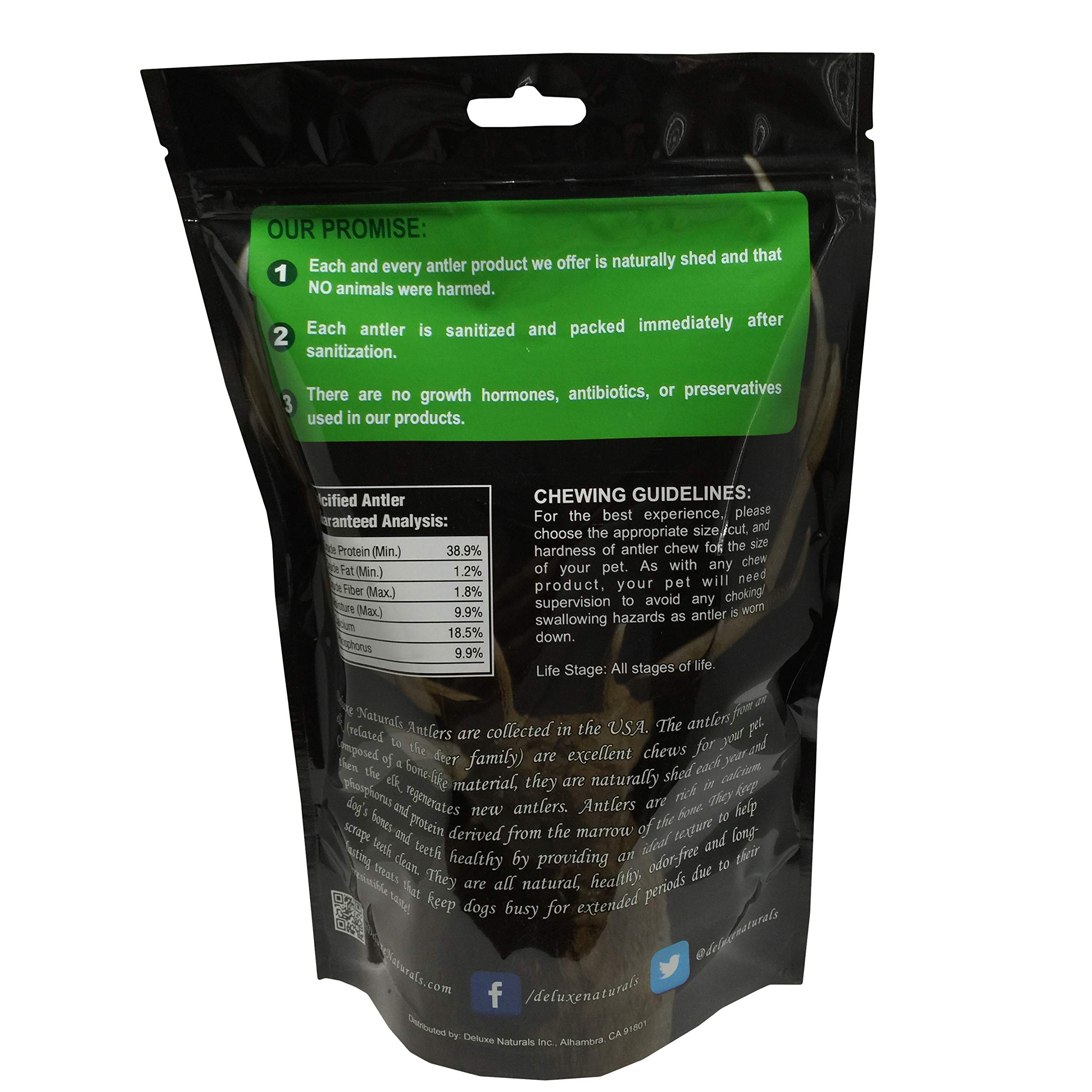 Premium USA-Collected Elk Antler Chews for Dogs - All Natural, A-Grade, Naturally Shed | Medium Whole Antlers (4-Pack) | Long-Lasting Dental Chew for Aggressive Chewers & Puppy Teething Relief