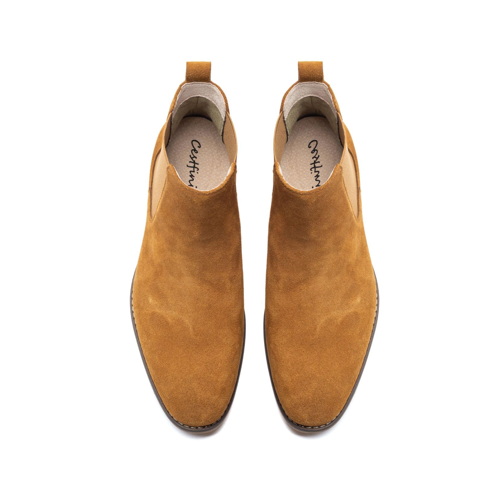 **Men's Classic Elastic Chelsea Boots - Comfortable Dress Ankle Boots for Casual & Formal Wear - Perfect for Office, Parties & Everyday Outfits**