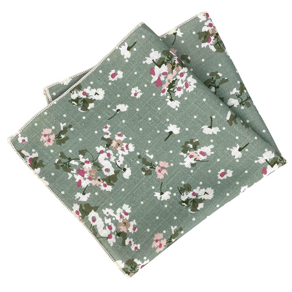 Premium Men's Floral Pocket Square Handkerchief - Elegant Silk Pocket Squares for Suits, Weddings & Formal Events - Stylish Accessory for Groomsmen, Business & Special Occasions