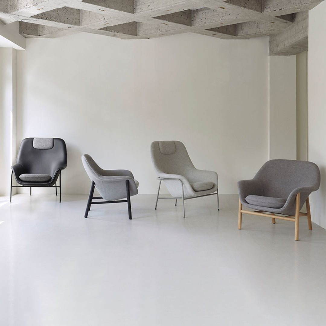 Modern Drape Low Lounge Chair with Solid Wood Legs - Perfect for Living Room, Bedroom, or Office Relaxation