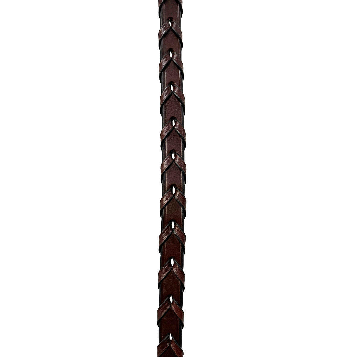 AJR Fancy Square Raised Laced Leather Rein - English Equestrian Bridle for Horse Riding, Training & Dressage - Premium Quality Leather Horse Tack for Show Jumping & Western Riding