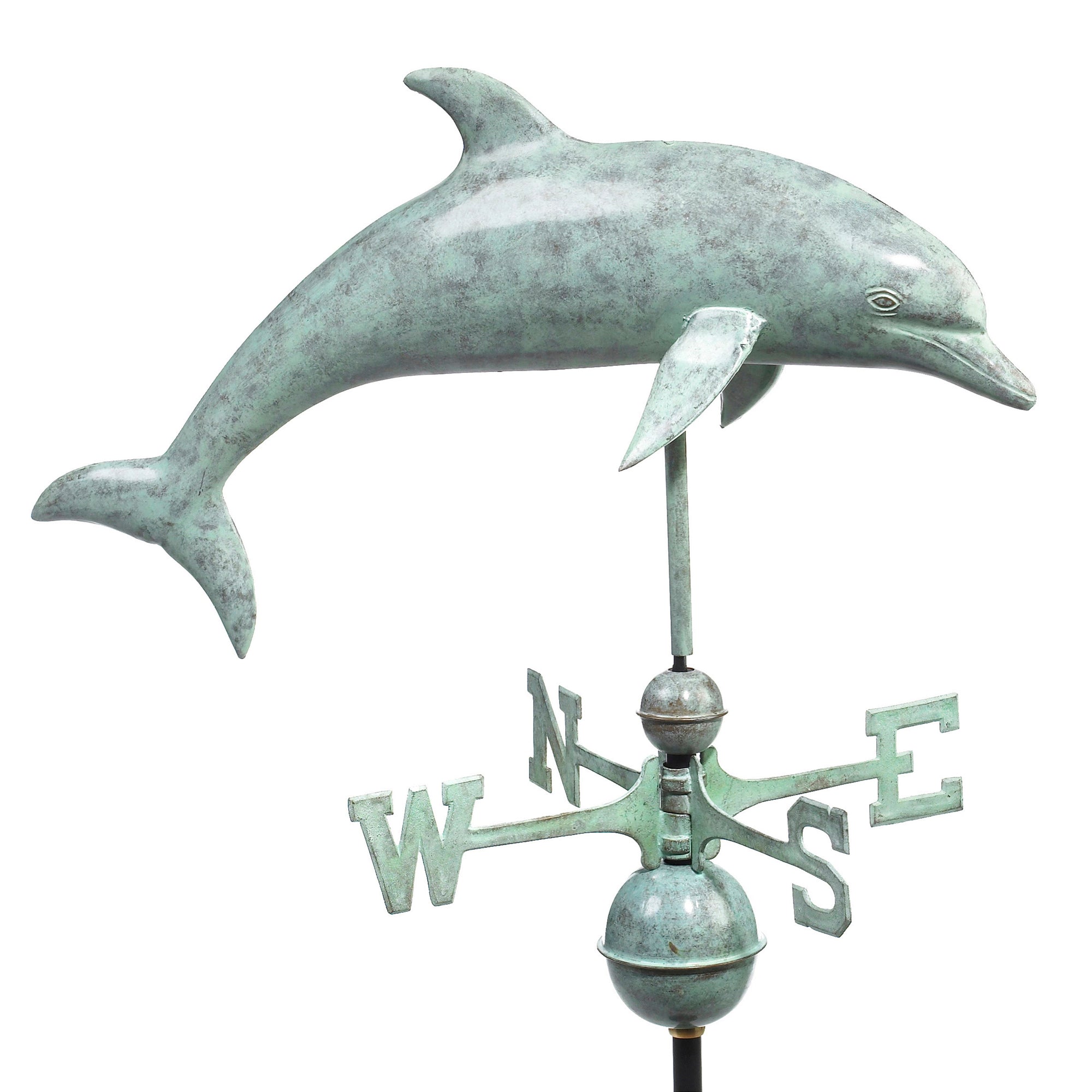 Handcrafted Dolphin Weathervane for Outdoor Decor - Coastal & Nautical Themed Garden, Roof, or Yard Ornament | Perfect for Beach Houses, Coastal Homes & Marine Enthusiasts