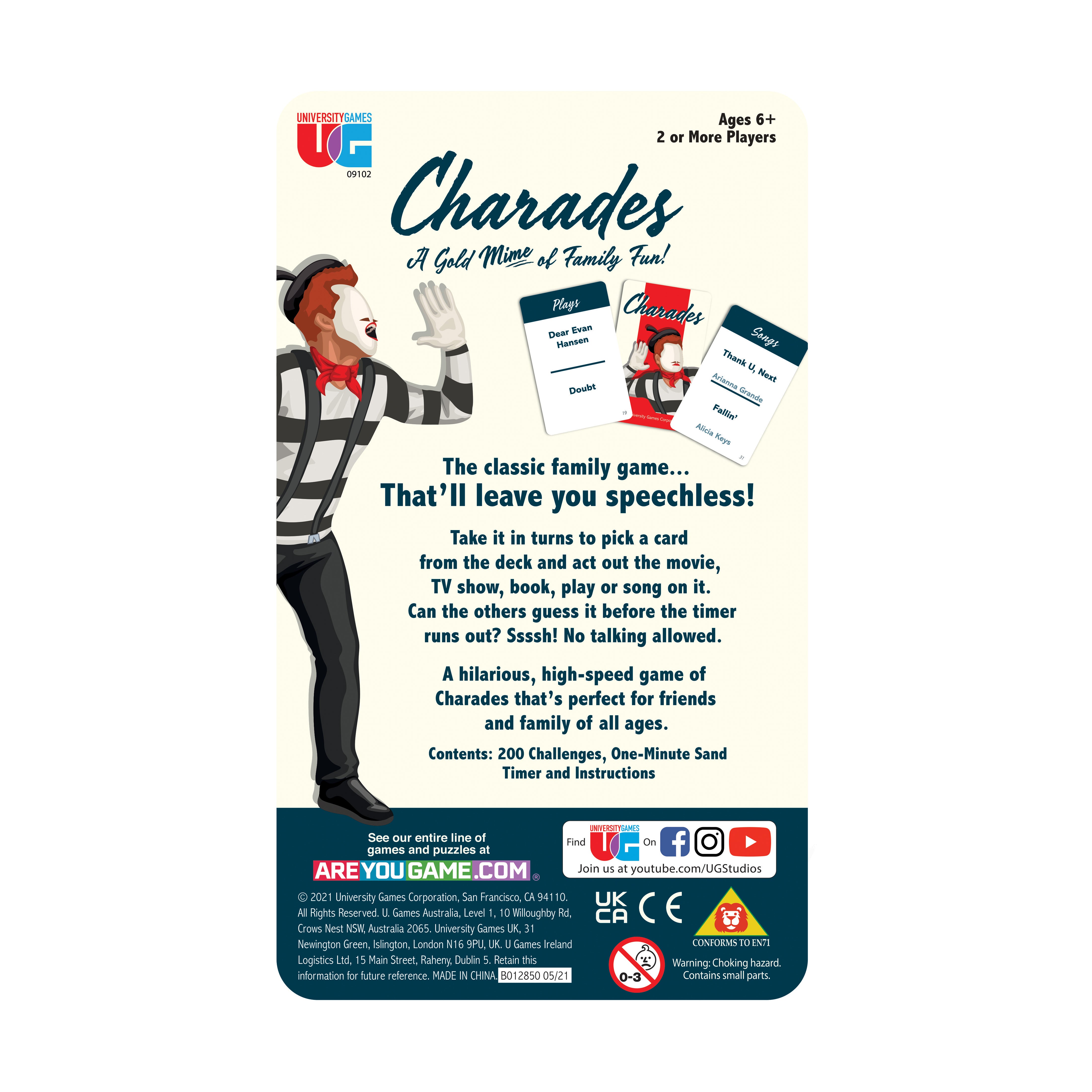 Charades Tin - Fun Family Game Night Edition for Kids & Adults - Perfect for Parties, Holidays & Indoor Activities
