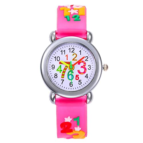 XUSHI 3D Cartoon Digital Watch for Kids - Purple Silicone Strap | School & Sports Wear