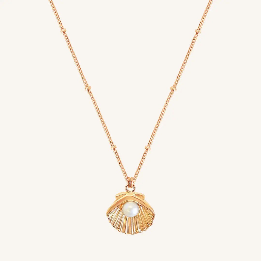 Elegant Shore Pearl Necklace for Women - Genuine Freshwater Pearls, 18K Gold Plated - Perfect for Weddings, Parties & Special Occasions