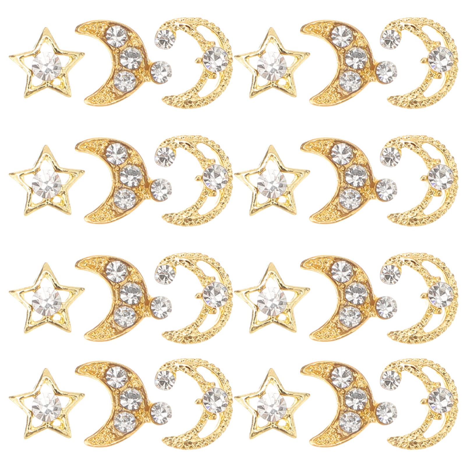 LALAFINA 150 Pcs Metal Nail Art Decorations - Nail Drill Sequins, Moon Charms, Mermaid Tail & Rhinestone Accessories for Professional & DIY Nail Designs - Perfect for Manicures, Pedicures & Nail Art Competitions