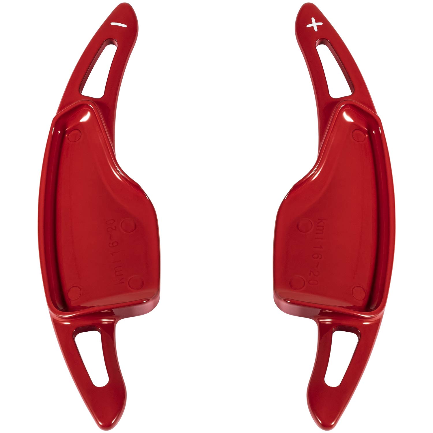 High-Quality Red Aluminum Steering Wheel Paddle Shifter Extension Cover Trim - Interior Accessories for 2016-2022 Chevrolet Camaro & 2014-2019 Corvette C7 - Easy Installation & Enhanced Driving Experience