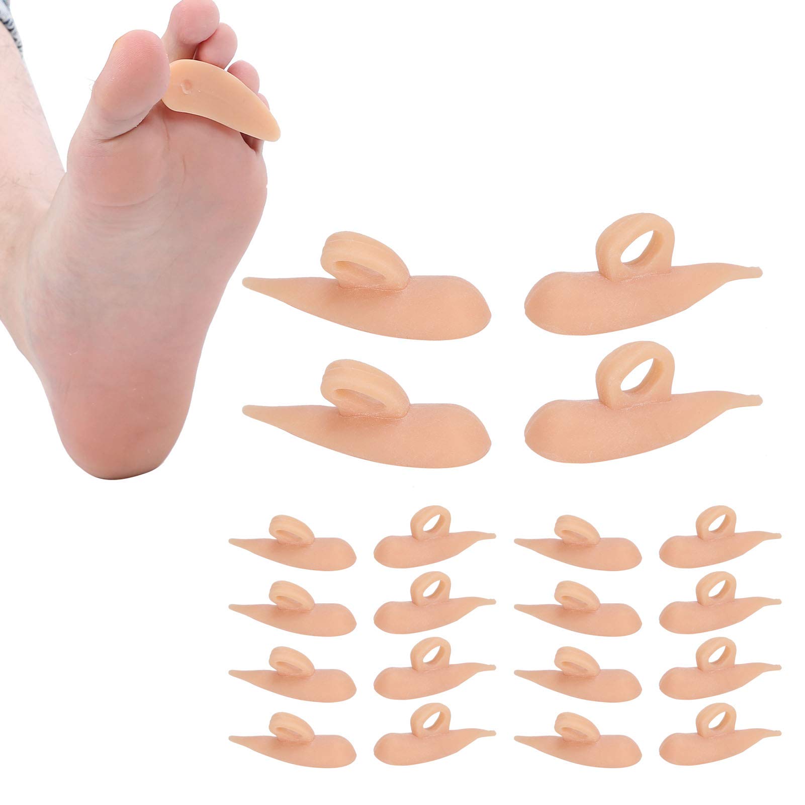 10 Pairs Hammer Toe Cushion Pads - Gel Toe Spacers & Corrector for Foot Pain Relief, Improved Walking Stability & Comfort (Color) - Ideal for Running, Hiking & Daily Wear