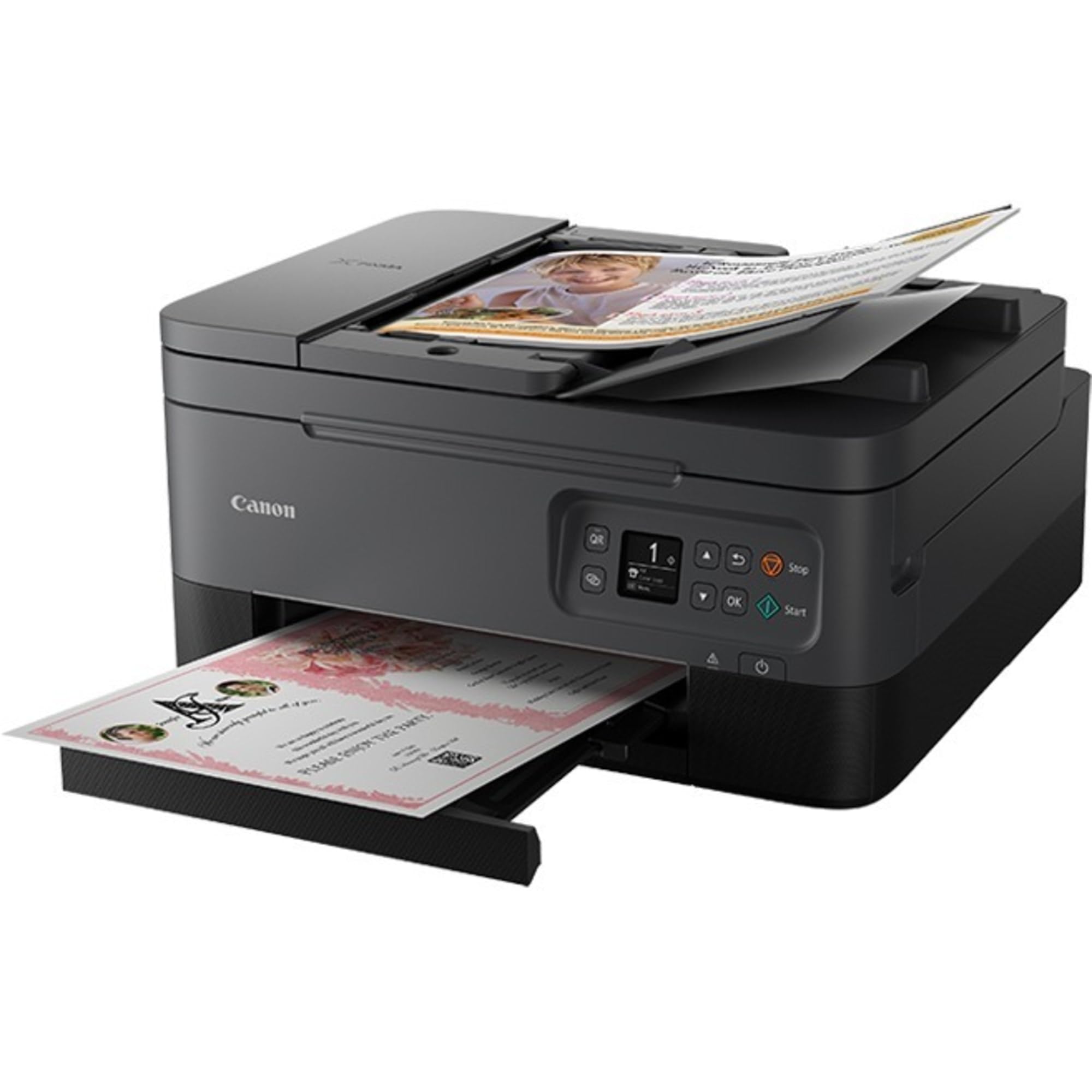 Canon TR7020 Wireless All-in-One Printer for Home & Office - Compact, Black (4460C002) | Print, Scan, Copy | Perfect for Remote Work & School Projects
