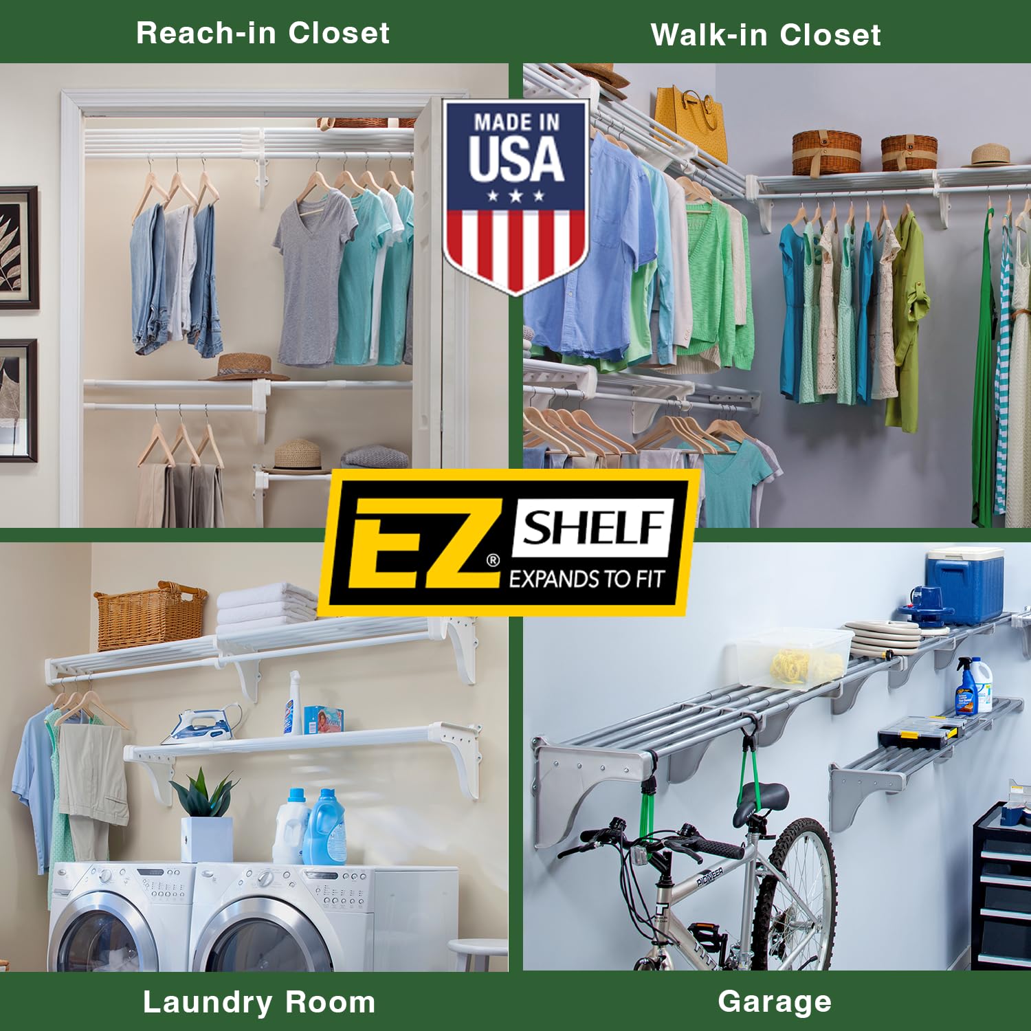 EZ Shelf Expandable Closet Organizer - Adjustable from 42.5