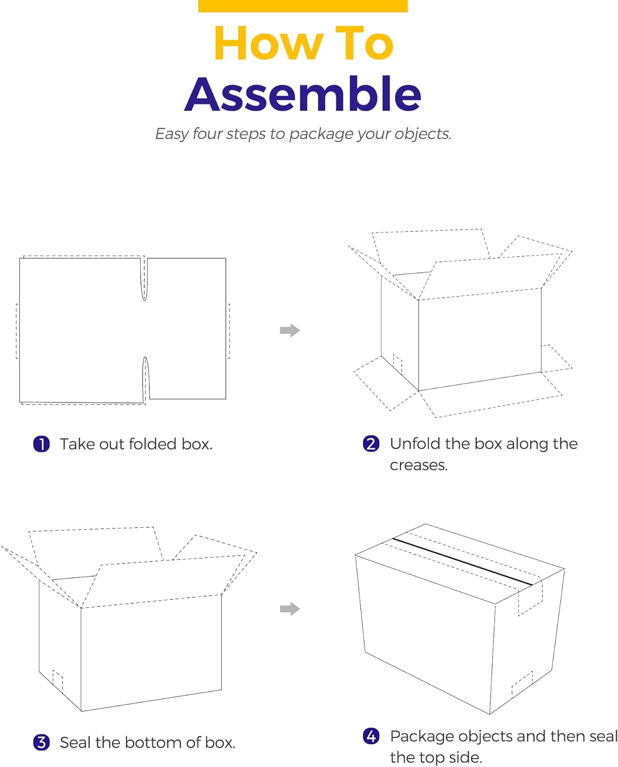 4x4x4 Corrugated Cardboard Shipping Boxes - Heavy Duty Moving & Storage Boxes for Ecommerce, Packing, Shipping, and Home Organization