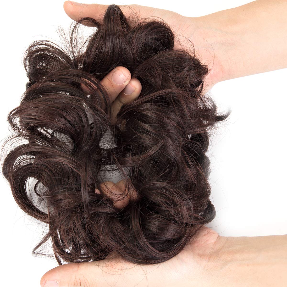 Messy Hair Bun Extensions for Women - Clip-in Chignon Hairpiece with Scrunchies for Updo Hairstyles | Perfect for Weddings, Parties & Everyday Wear