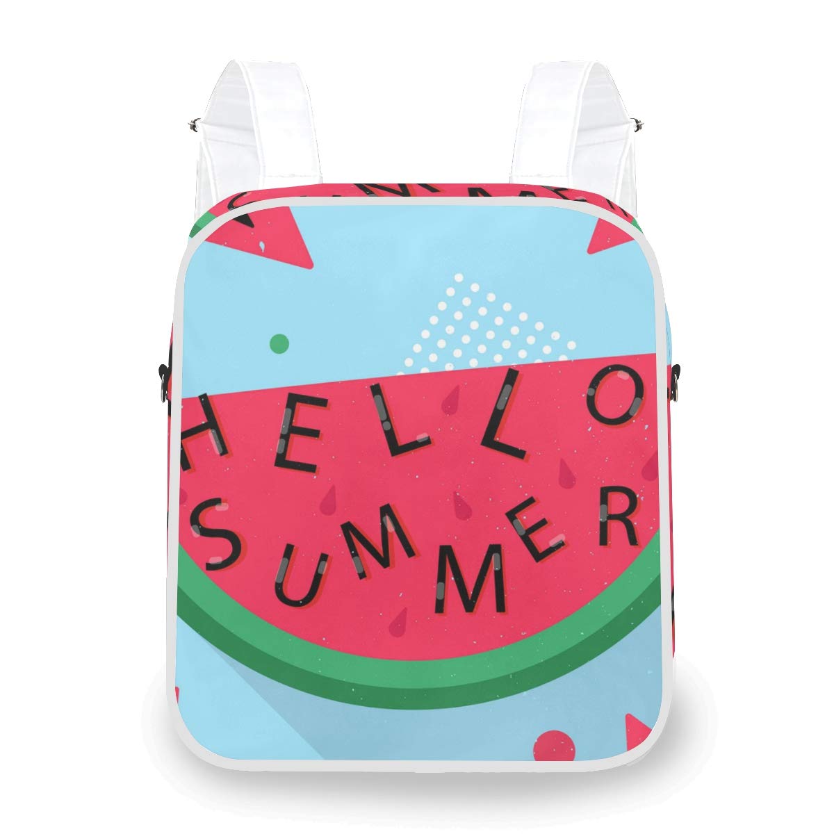 ILEEY Women's Dual-Purpose Backpack & Crossbody Bag - Cute Watermelon Print Mini Backpack for Summer Travel, Beach Outings & Daily Use