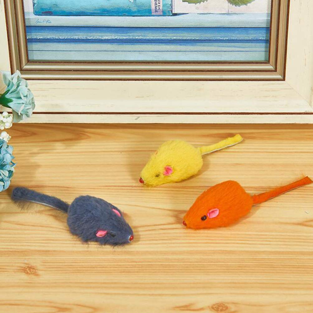 10-Piece Plush Pet Toys for Dogs & Cats - Soft Chew Toys, Mice Cat Toys, Puppy Teaser, Interactive Play - Perfect for Indoor Play, Training, and Teasing Pets at Home
