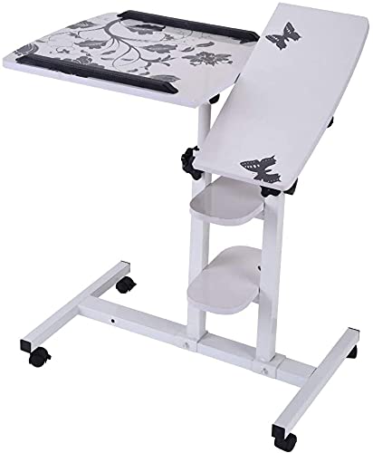 Adjustable Mobile Standing Desk with Wheels - Portable Laptop Workstation for Home Office, Ergonomic Height-Adjustable Folding Computer Desk with Storage | Perfect for Remote Work, Study, and Small Space Solutions