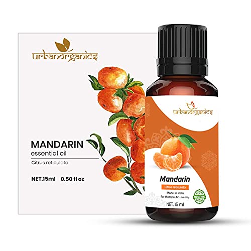 Pure Mandarin Essential Oil 15ml - 100% Natural for Hair, Skin Care, Massage & Aromatherapy | Stress Relief, Mood Booster | Perfect for Diffusers, DIY Beauty & Home Spa