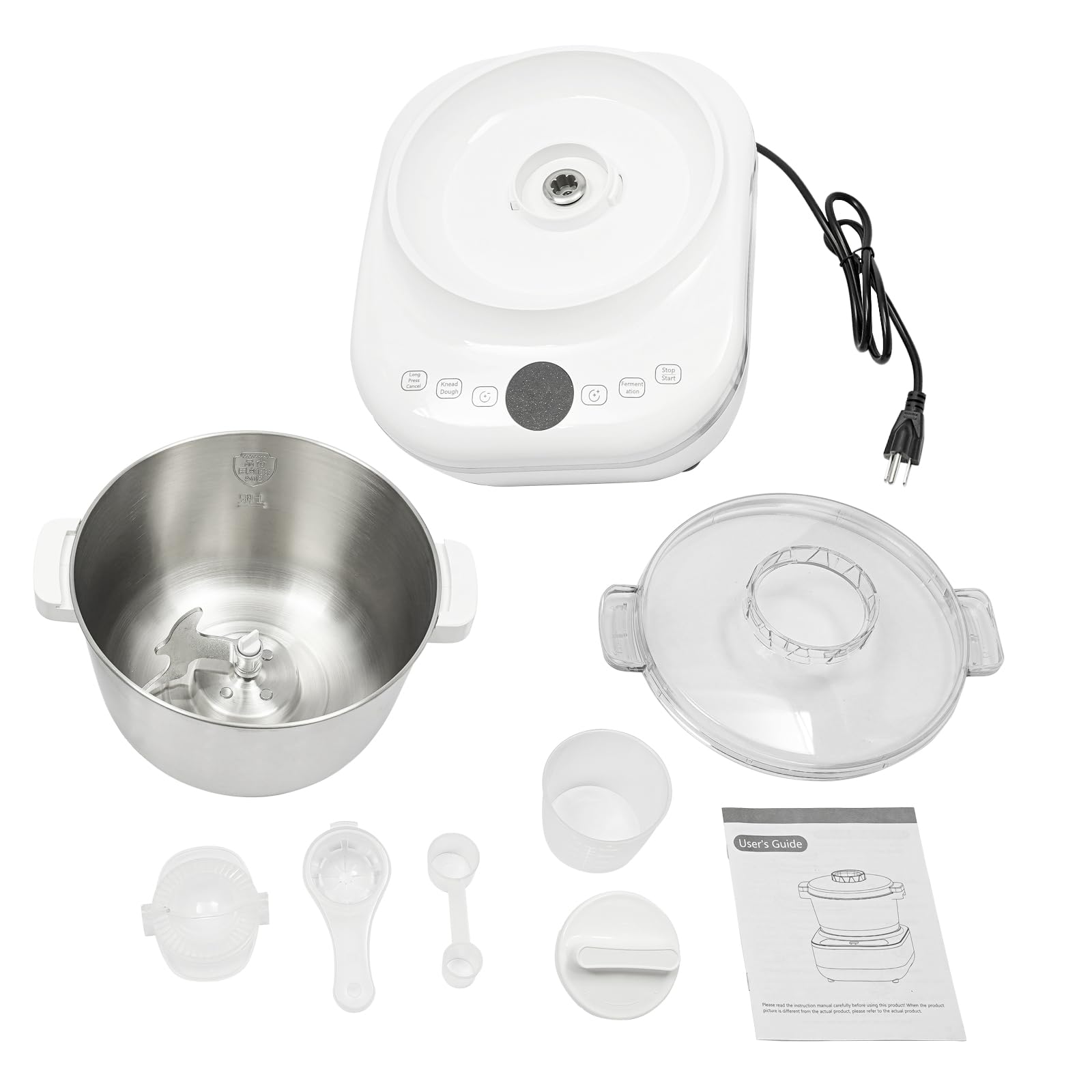 Electric Dough Maker with Ferment Function - 5L/169.09Oz Stainless Steel Dough Mixer Machine, 200W Microcomputer Timer Kneading Machine for Pizza, Bread, Pastry - Perfect for Home Baking & Commercial Kitchen Use