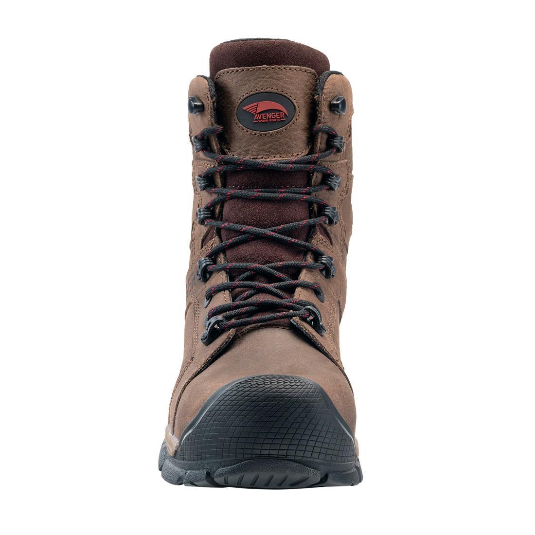 Ripsaw Puncture Resistant Alloy Toe Work Boots - 8 Inch Safety Shoes for Men, Brown - Ideal for Construction, Warehouse & Heavy Duty Work