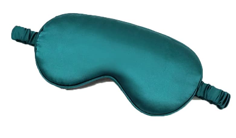 AUGEN Mulberry Silk Sleep Mask for Women & Men - Super Soft & Smooth Blindfold for Better Sleep, Travel & Relaxation (Green, Pack of 5) | Perfect for Night Use, Airplane Travel & Meditation