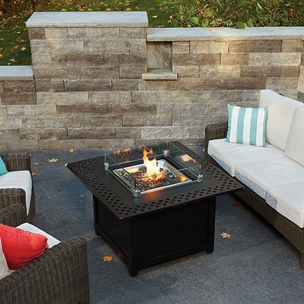 Napoleon Kensington Square Patio Flame Fire Table - Outdoor Gas Fire Pit for Backyard, Deck, Garden, and Patio - Perfect for Entertaining and Relaxing