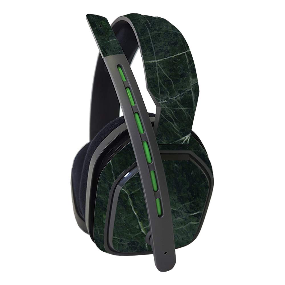MightySkins Vinyl Decal Wrap Cover for Astro A10 Headset - Green Marble Design | Protective & Durable Skin | Easy to Apply & Remove | Made in USA | Perfect for Gaming, Streaming & Customizing Your Headset