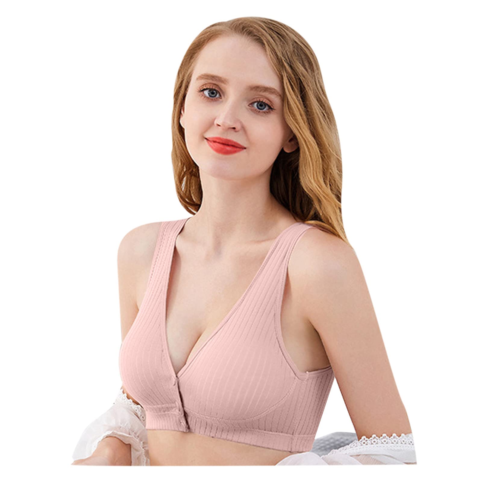 PAXOSTRO Women's Nursing Bra - Front Opening Vest Style, Plus Size Comfortable Breastfeeding Underwear with Adjustable Buckle, Soft Long Lingerie for Maternity & Daily Wear | Perfect for Nursing Moms, Lounging & Postpartum Comfort
