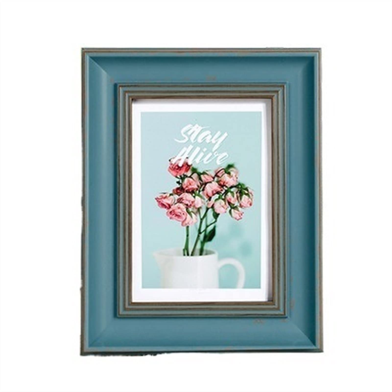 Vintage White Desktop Photo Frame - Retro Album Display for Home Decor, Office Desk, and Craft Projects | Perfect for Wall Art, Wedding Memories, and Gift Giving