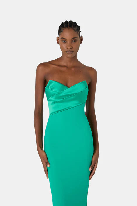 Bairei Strapless Jersey Column Gown - Elegant Formal Evening Dress for Prom, Wedding & Special Occasions