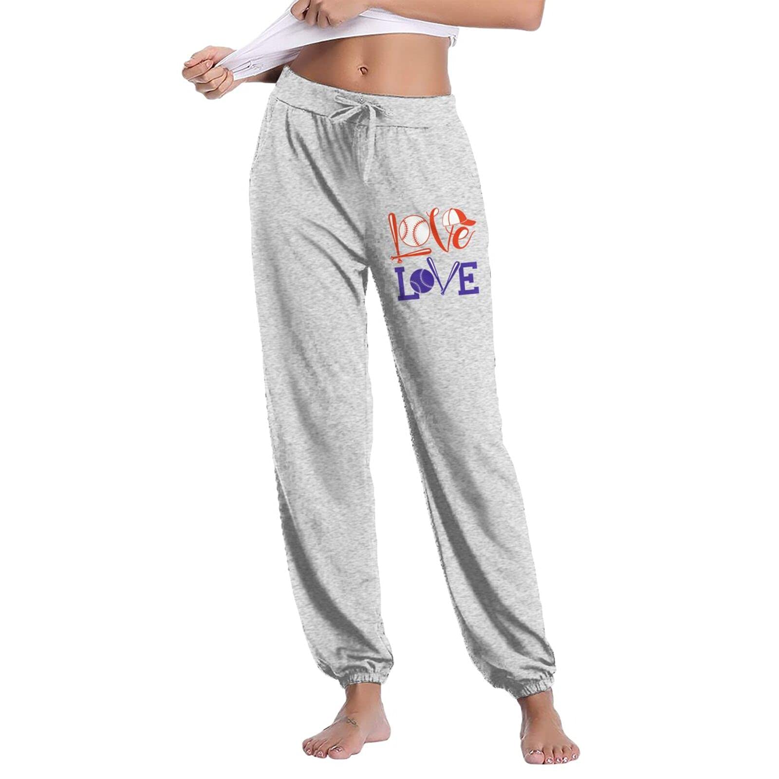 **Softball Sweatpants for Women - High Waisted Yoga Joggers, Casual Long Pants - Perfect for Training, Running & Lounge Wear**