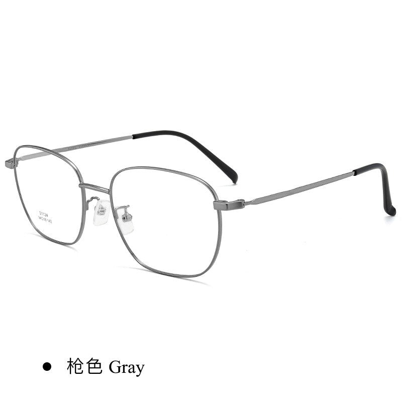 Bclear Men's Full Rim Titanium Alloy Eyeglasses ZT1124 - Lightweight Durable Glasses for Work, Reading & Driving