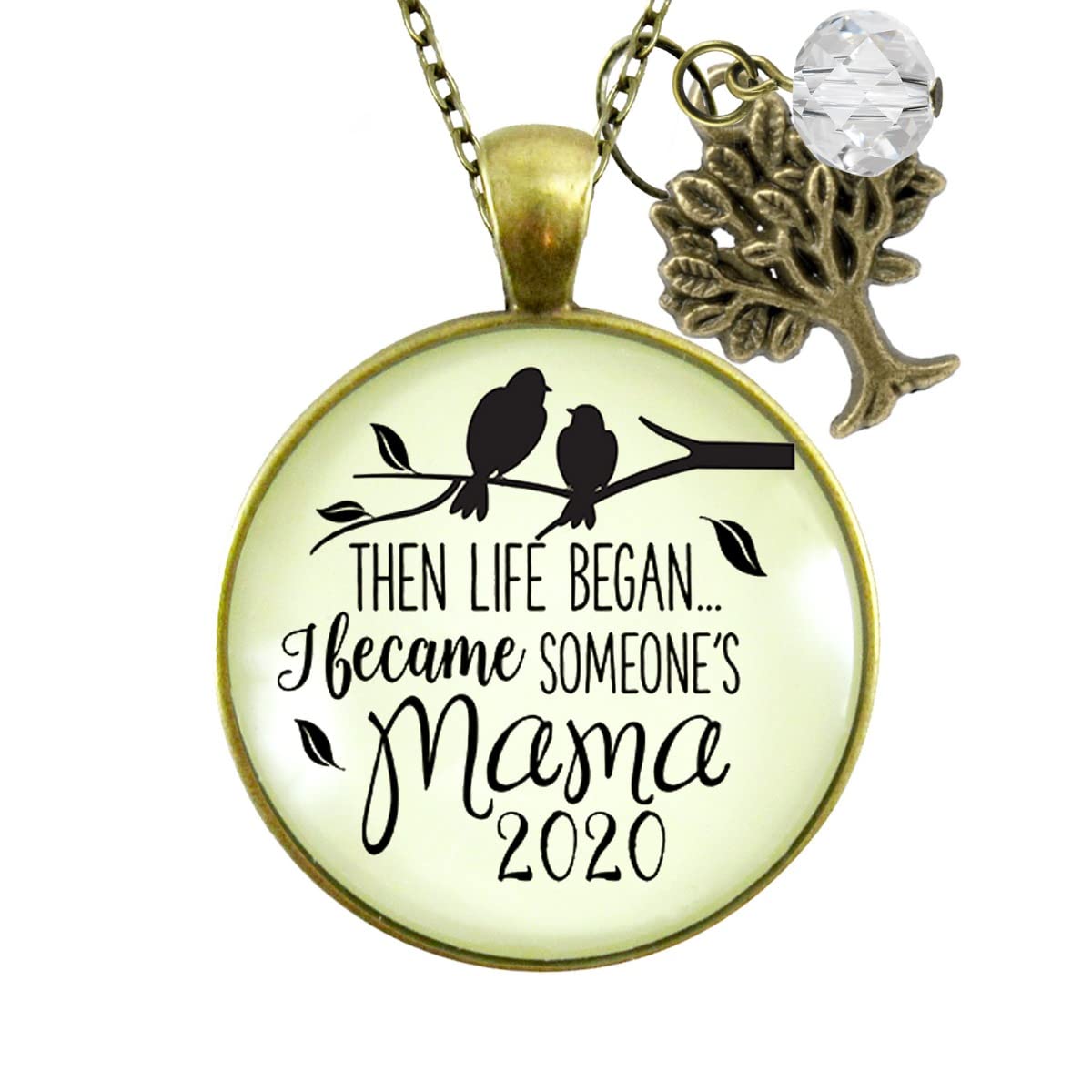Meaningful Mom Jewelry Gift - New Mom Necklace 'Then Life Began' 2020 Edition, 36