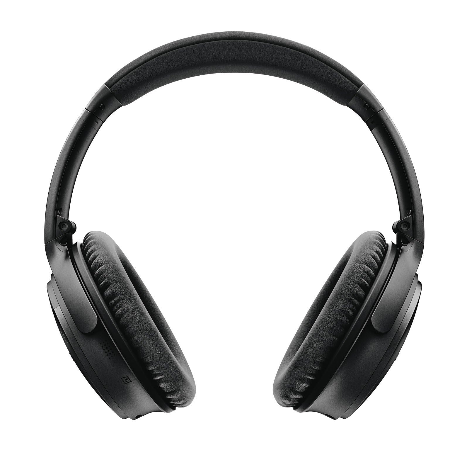 Bose QuietComfort 35 II Wireless Bluetooth Noise Cancelling Headphones - Black (Renewed) | Premium Sound for Travel, Work & Home Use
