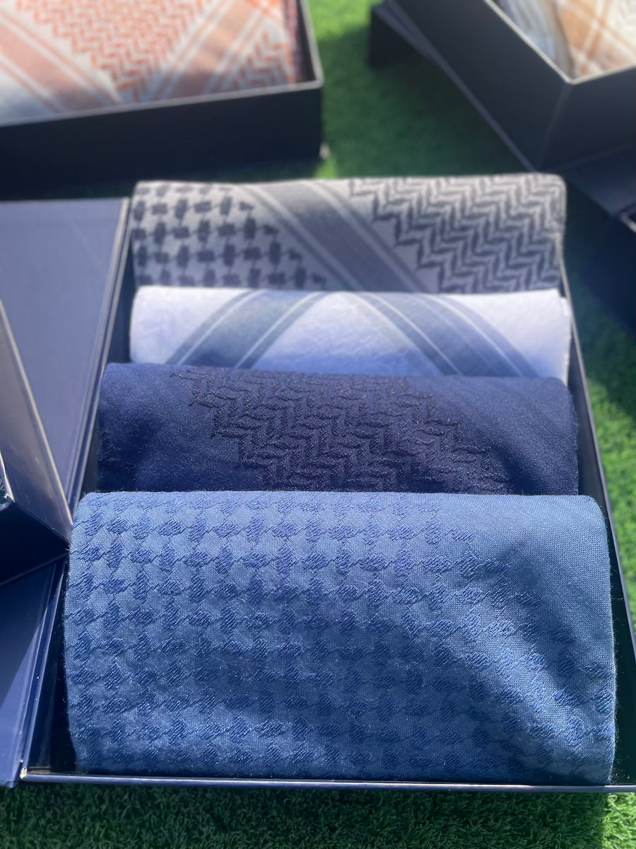Ocean Breeze Collection: Exclusive Keffiyeh Scarf Set - Limited Edition Cotton Shemagh for Men & Women - Perfect for Travel, Outdoor Adventures and Fashion Accessories