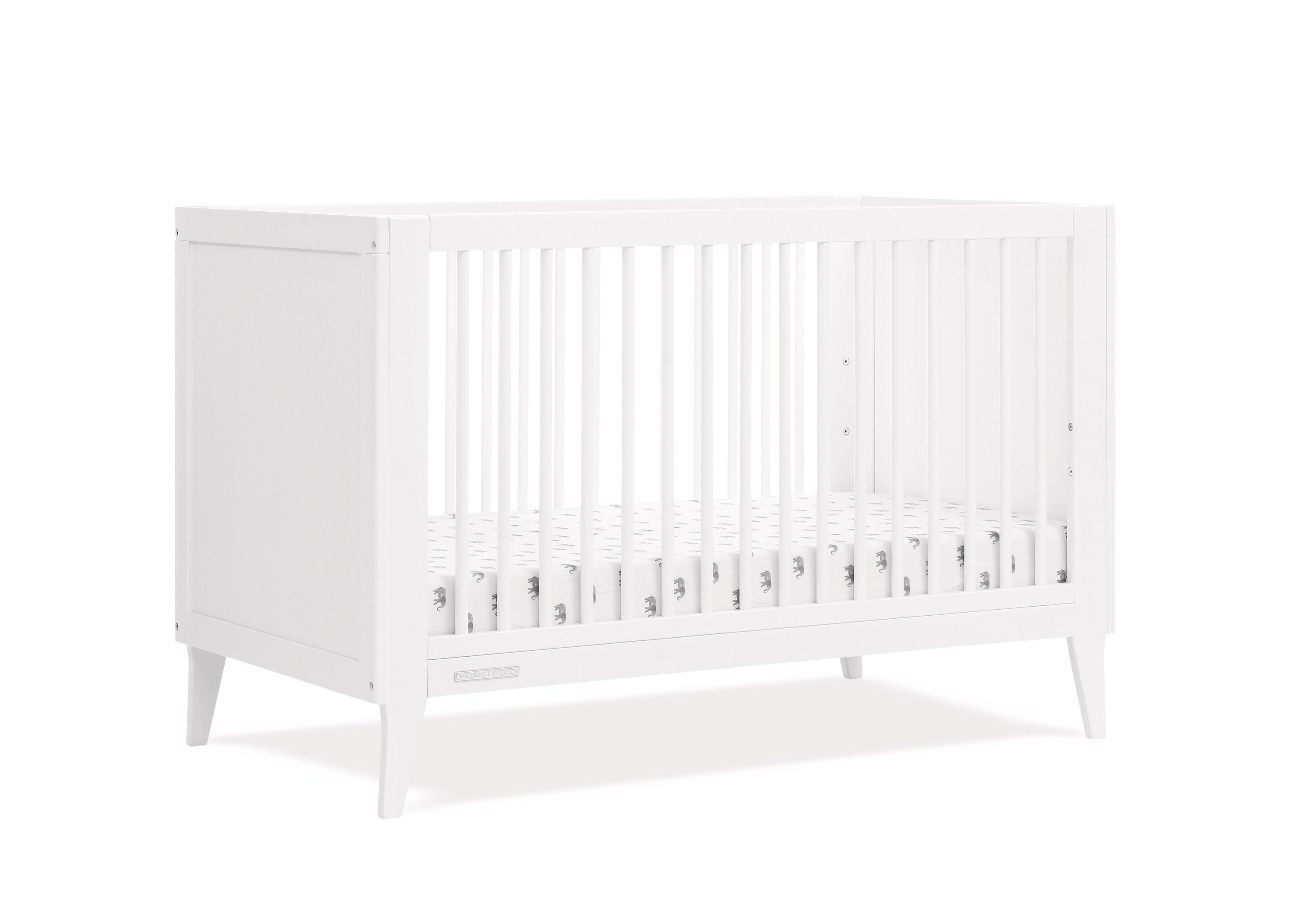 Ollie 4-in-1 Convertible Baby Crib - Toddler Bed, Daybed & Full-Size Bed - Safe & Stylish Nursery Furniture for Newborn to Teen - Perfect for Bedrooms, Daycare & Guest Rooms